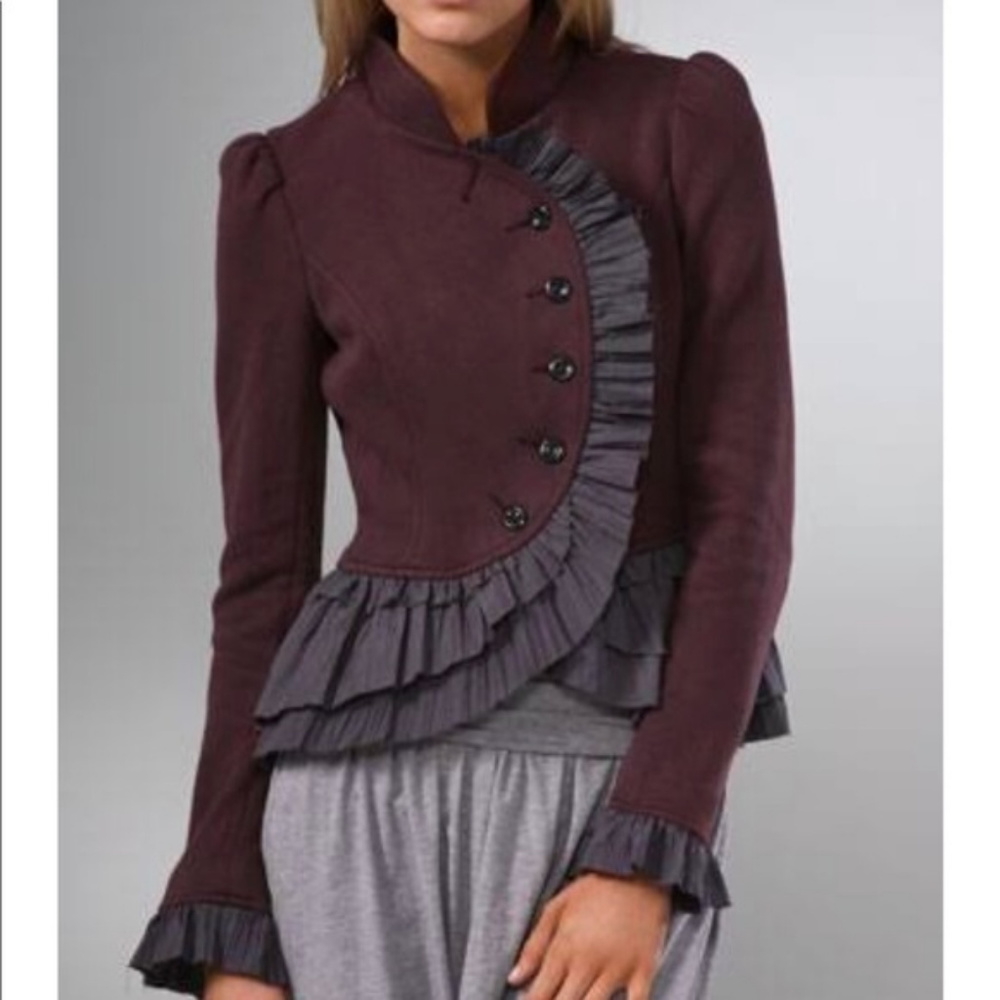 Free People Ruffle Peplum Jacket